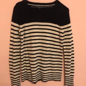 Navy and White striped sweater
